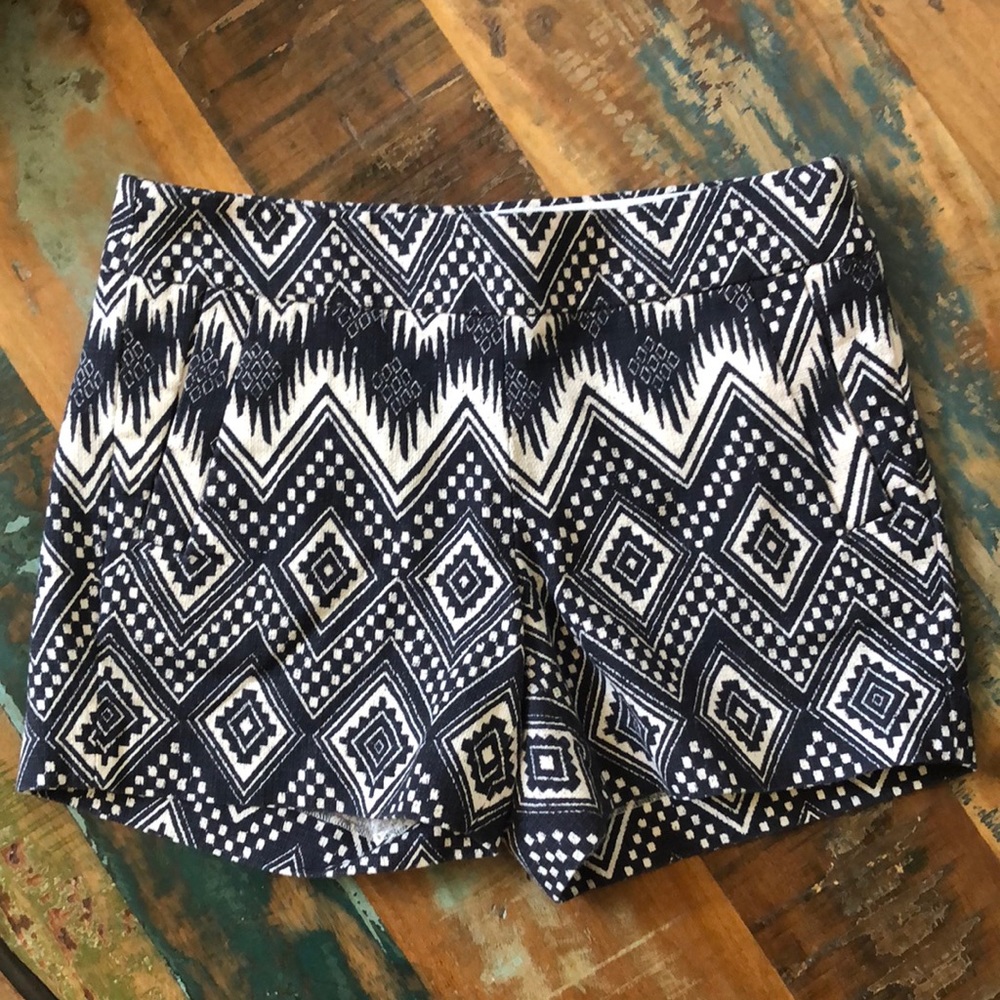 J. Crew black and white cotton shorts